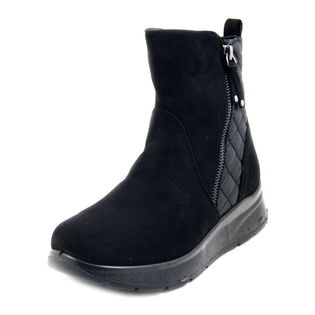 Chaussures Femme Boots Mysoft Femme Chaussures, Bottine, Textile Waterproof , Zip- M552 Noir