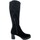 Chaussures Femme Bottes Mysoft Femme Botte au genou, Zip, Suedine-M665 Noir