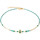 Montres & Bijoux Femme Colliers / Sautoirs Coeur De Lion Collier  Square Stripes vert Jaune