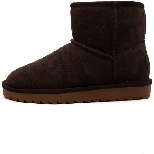 Chaussures Femme Bottes Colors of California Boot Suede Marron