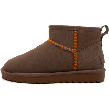 Colors of California Winter Boot With Stitching Beige