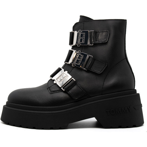 Chaussures Femme Bottes Tommy Jeans Tjw Chunky Boot Hard Noir