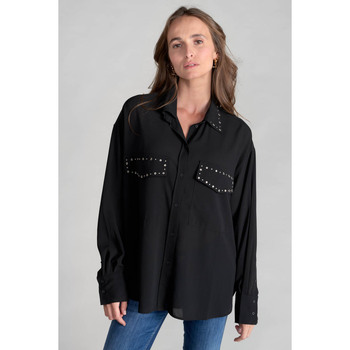 Vêtements Femme Chemises / Chemisiers The Garment V-neck ruffle-detail dress Blackises Chemise alyoz noire Noir