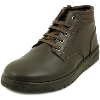 Chaussures Homme Boots Lumberjack Plat : 0 cm en Cuir, Lacets et zip - 67401MA Marron
