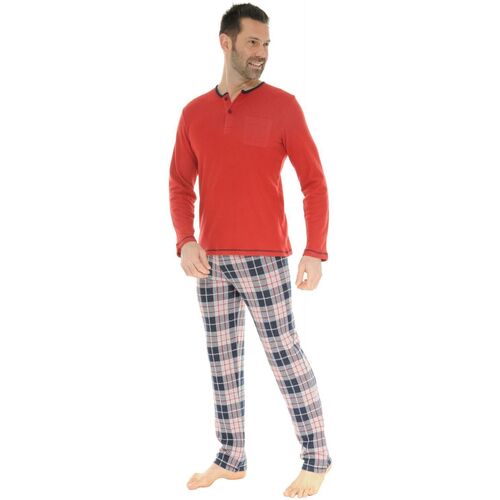 Vêtements Homme Pyjamas / Chemises de nuit Christian Cane PYJAMA LONG ROUGE DAVY Rouge