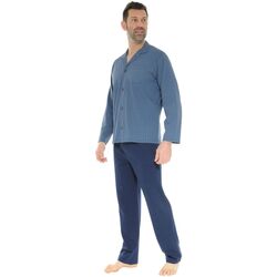 Vêtements Homme Pyjamas / Chemises de nuit Christian Cane PYJAMA LONG BLEU DAMBROISE Bleu