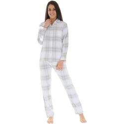 Vêtements Femme Pyjamas / Chemises de nuit Christian Cane PYJAMA LONG BLANC CIDALIE Blanc