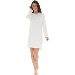 Vêtements Femme Pyjamas / Chemises de nuit Christian Cane CHEMISE DE NUIT BLANC CIDALIE Blanc