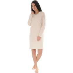 Vêtements Femme Pyjamas / Chemises de nuit Christian Cane CHEMISE DE NUIT BEIGE CIDONIE Beige