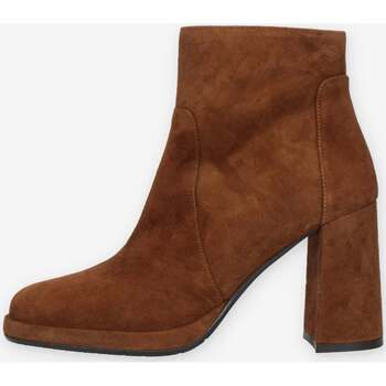 Chaussures Femme Boots Albano 2531-VITELLO-NERO Marron