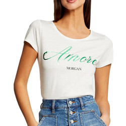 Vêtements Femme T-shirts & Polos Morgan 232-DCARU Blanc