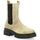 Chaussures Femme media Boots Exit media Boots cuir velours Beige