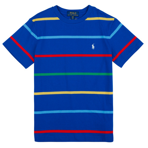 Vêtements Garçon Chemise Coupe Droite En Denim Polo Ralph Lauren SSCNM2-KNIT SHIRTS-T-SHIRT Bleu