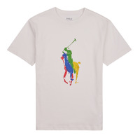 Vêtements Enfant T-shirts manches courtes Polo Ralph Lauren SS CN-KNIT melange SHIRTS-T-SHIRT Blanc