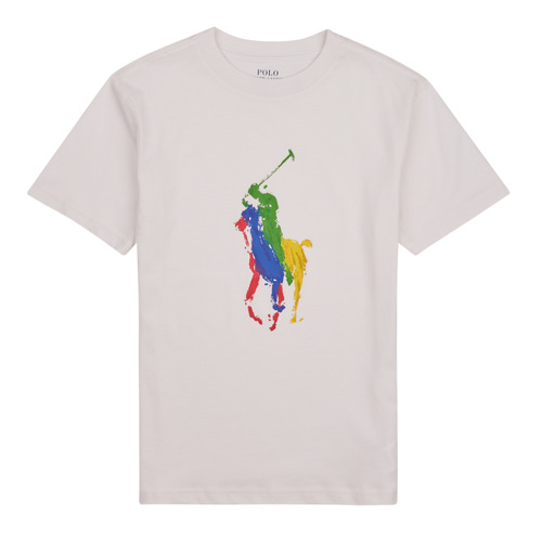 Vêtements Enfant T-shirts manches courtes Polo Ralph Lauren SS CN-KNIT SHIRTS-T-SHIRT Blanc