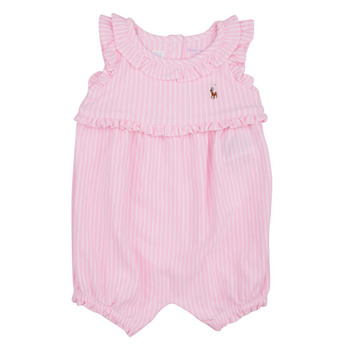 Vêtements Fille Combinaisons / Salopettes Polo Ralph Lauren YDOXMSHBBL-ONE PIECE-SHORTALL Rose / Carmel Pink Multi