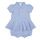 Vêtements Fille Polo Ralph Lauren stripe button-down shirt SS PEPLUM BU-ONE PIECE-SHORTALL Bleu Ciel / Blue Hyacinth