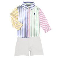 Vêtements Garçon Ensembles retailer Polo Ralph Lauren LS BD FNSHRT-SETS-SHORT SET Multicolore