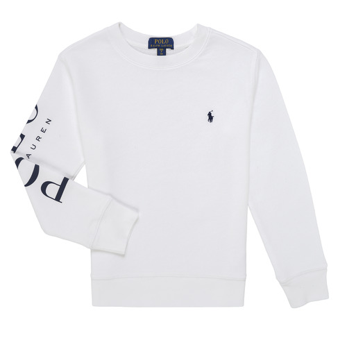 Vêtements Enfant Sweats Homme Polo Ralph Lauren LS CN-KNIT SHIRTS-SWEATSHIRT Blanc