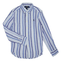 Vêtements Garçon Chemises manches longues Polo Ralph Lauren  Bleu Ciel / Blanc - White Blue Multi