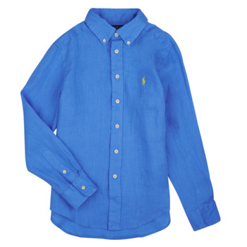 Vêtements Garçon Chemises manches longues Polo Ralph Lauren CLBDPPC-SHIRTS-SPORT SHIRT Bleu / Harbor Island Blue