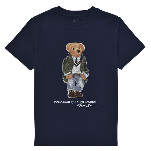 Vêtements Enfant T-shirts manches courtes Besaces / Sacs bandoulière SS CN-KNIT SHIRTS-T-SHIRT Marine
