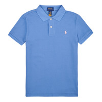 Vêtements Garçon Polos manches courtes Polo Ralph Lauren SLIM POLO-TOPS-KNIT Bleu / New England Blue