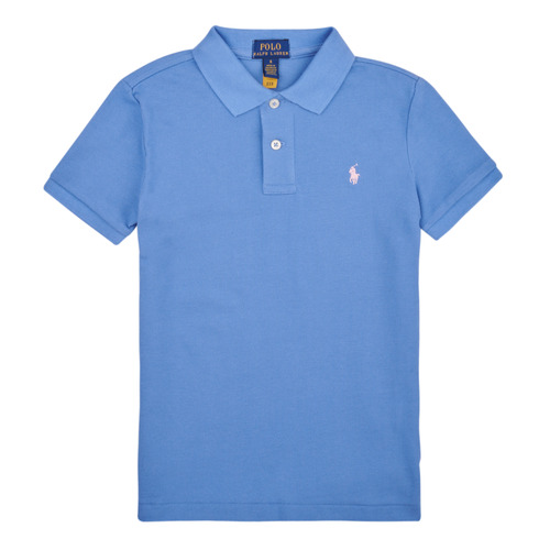 Vêtements Garçon Polos manches courtes Polo Ralph Lauren SS KC-TOPS-KNIT Bleu