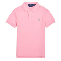 Vêtements Garçon Polos manches courtes Polo Ralph Lauren SLIM POLO-TOPS-KNIT Rose / Garden Pink