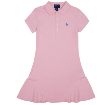 Vêtements Fille Robes courtes adidas barricade 2017 blue book series freen ROBE POLO ROSE Rose