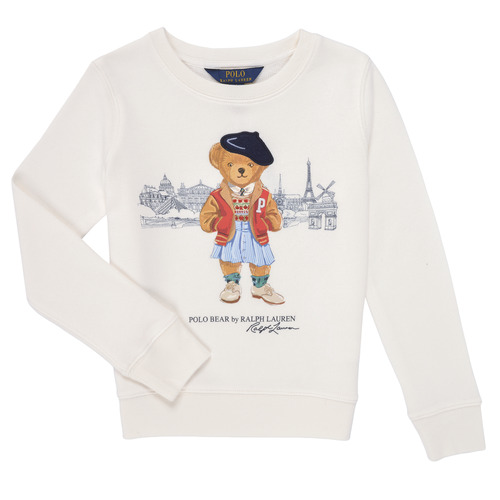 Vêtements Fille Sweats Backpack Smooth Leather BEARCNFLEECE-KNIT SHIRTS-SWEATSHIRT Ivoire