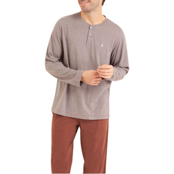 Vêtements Homme Pyjamas / Chemises de nuit Eminence Pyjama long coton biologique Marron