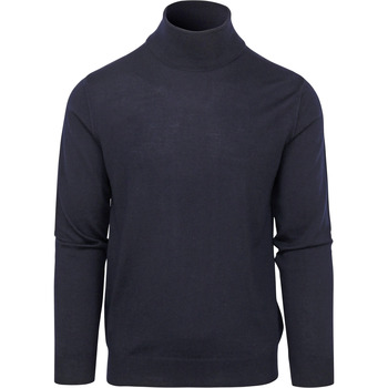 Vêtements Homme Sweats Suitable Pull Col Roulé Merino Marine Bleu