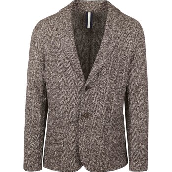 Vêtements Homme Vestes / Blazers Profuomo Blazer en laine mélangée brune Marron