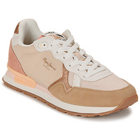 Chaussures Femme Baskets basses Pepe jeans Rolf BRIT MIX W Beige / Rose