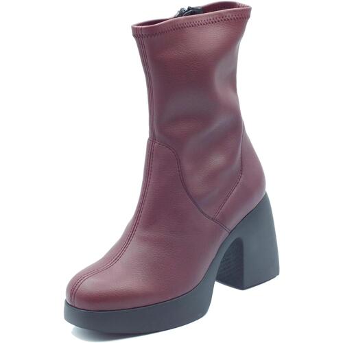 Chaussures Femme Low boots Wonders H-4942 Eris Camelus Rouge