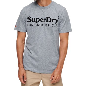 Vêtements Homme T-shirts graphic manches courtes Superdry Classic Logo Bleu