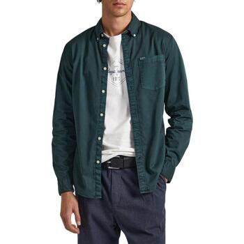 Vêtements Homme Chemises manches longues Pepe jeans  Vert