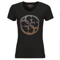 Vêtements Femme T-shirts manches courtes SHIRT Guess 4G LOGO Noir