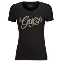 Vêtements Top T-shirts manches courtes Guess GUESS SCRIPT Noir