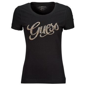 Vêtements Femme T-shirts manches courtes Guess GUESS SCRIPT Noir