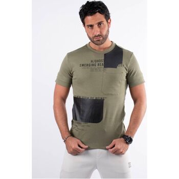 Vêtements Homme T-shirts manches courtes Hollyghost T-shirt kaki avec imprimés Kaki