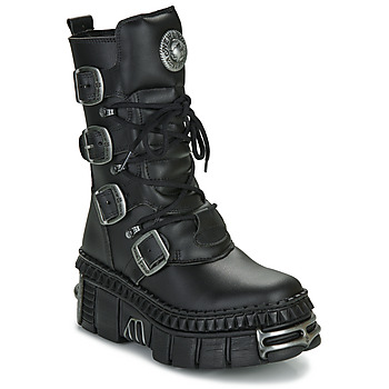 Chaussures pie Boots New Rock WALL 1473 VEGAN Noir