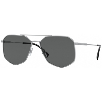 Burberry navigator-frame sunglasses Homme Lunettes de soleil Burberry BE3139 Lunettes de soleil, Argent/Gris foncé, 58 mm Argenté