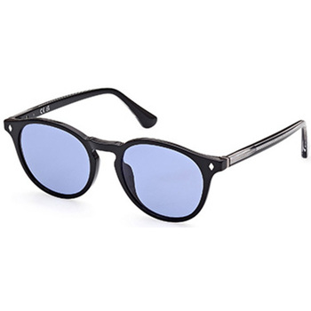 lunettes de soleil web  we0328 lunettes de soleil, noir brillant/bleu, 50 mm 