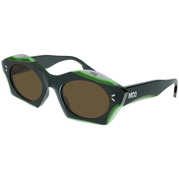 lunettes de soleil mcq alexander mcqueen  mq0341s lunettes de soleil, vert/marron, 51 mm 