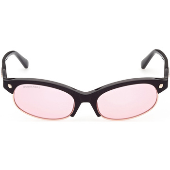 lunettes de soleil dsquared  dq0368 freddy lunettes de soleil, noir/bordeaux, 51 mm 