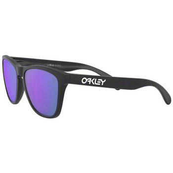 Oakley OO9013 FROGSKINS Lunettes de soleil, Noir/Violet, 55 mm Noir