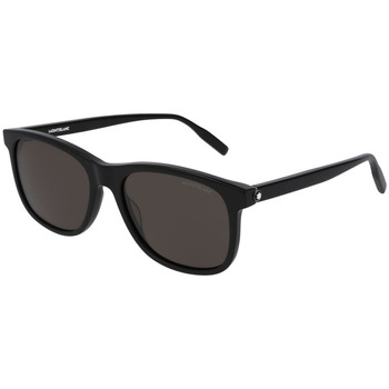 lunettes de soleil montblanc  mb0013s lunettes de soleil, noir, 56 mm 