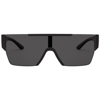 Burberry With geometric-frame double-bridge sunglasses